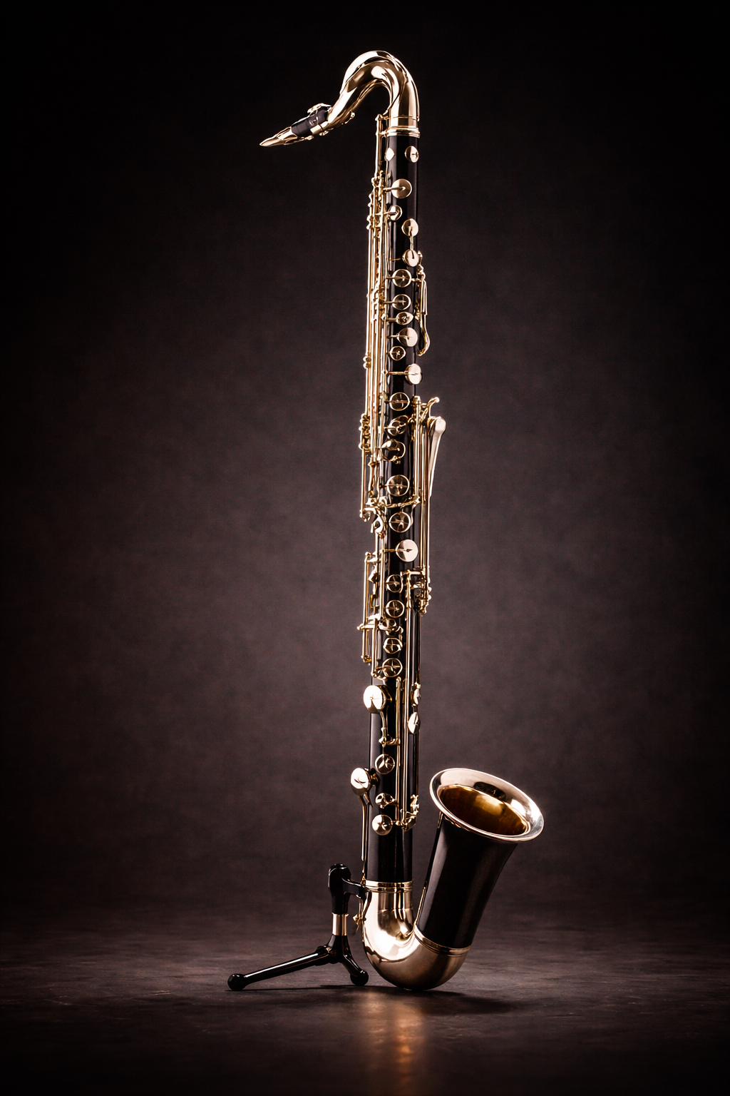 Bass clarinet on transparent background