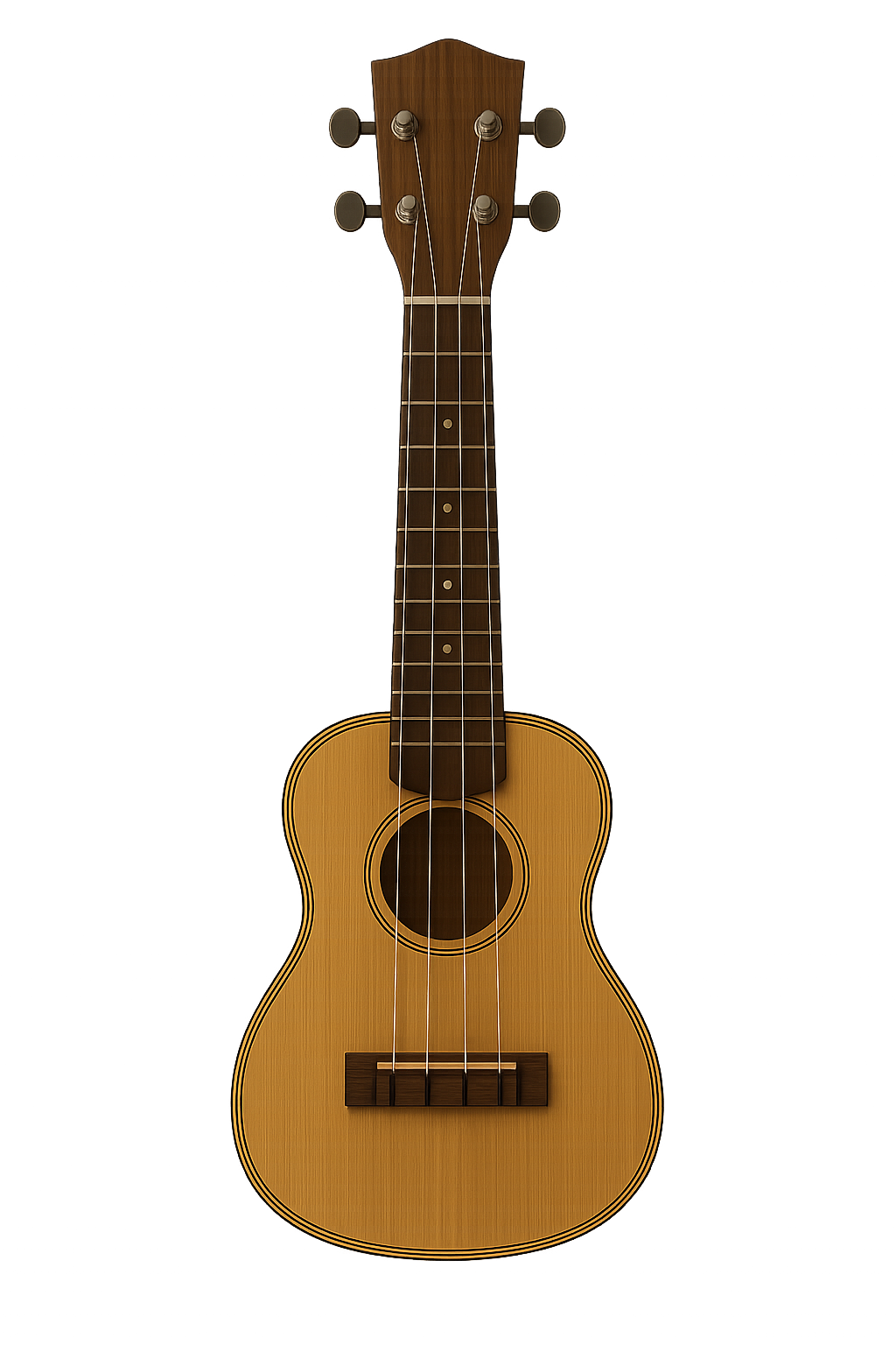 Ukulele with transparent background